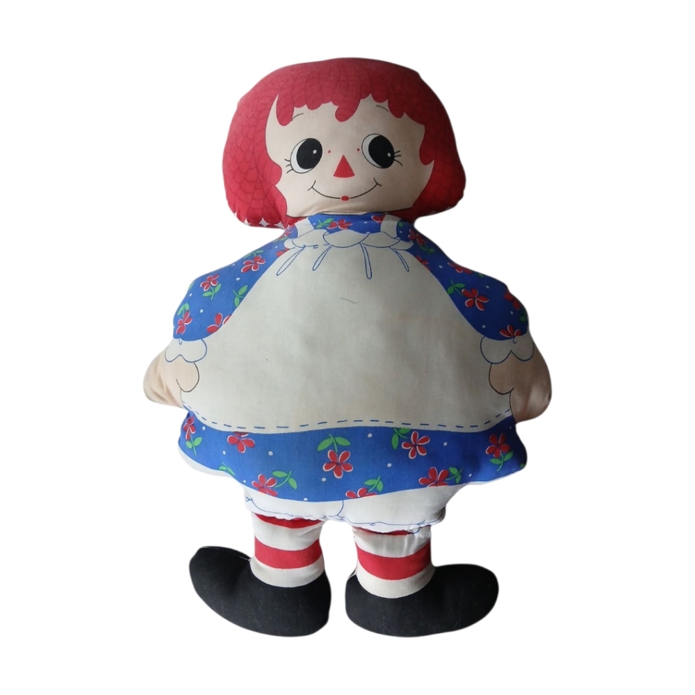 Vintage Raggedy Ann Doll Pillow Merrill Co 1974,1977, 1982  17”